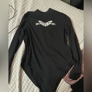 Disturbia Morta High Neck Bodysuit